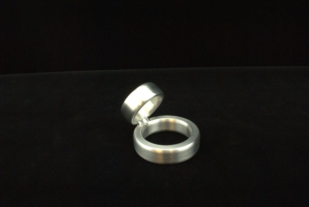 Custom Sized Ballistic Chubby 60 Degree Rings Cockring in Aluminum