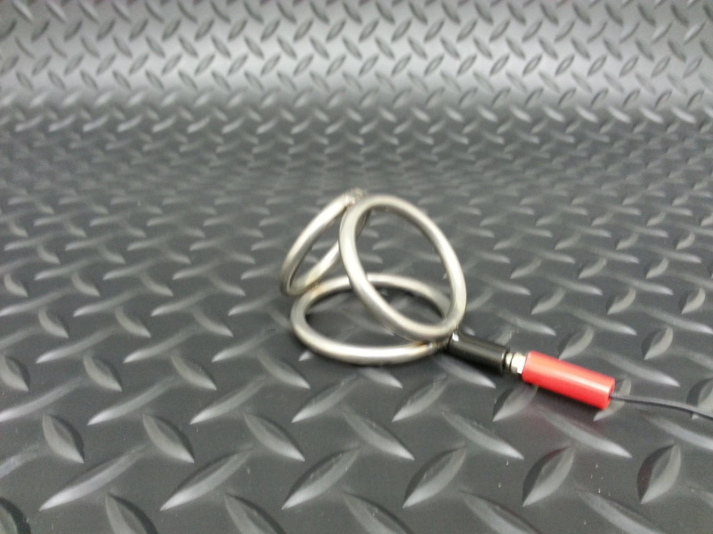 Electro Triple Rings Cock Cage Cockring in Stainless Steel