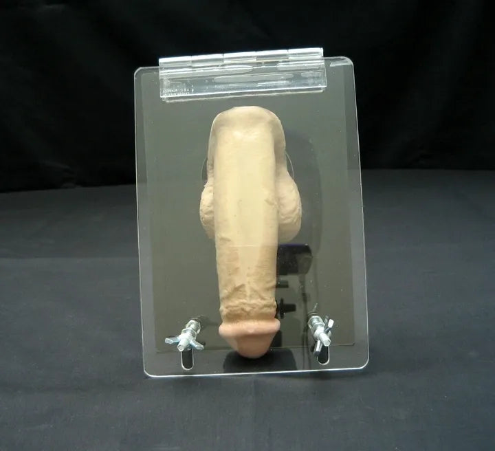 Acrylic Sandwich Style Cock & Ball Crusher CBT  / Optional Spike Plate