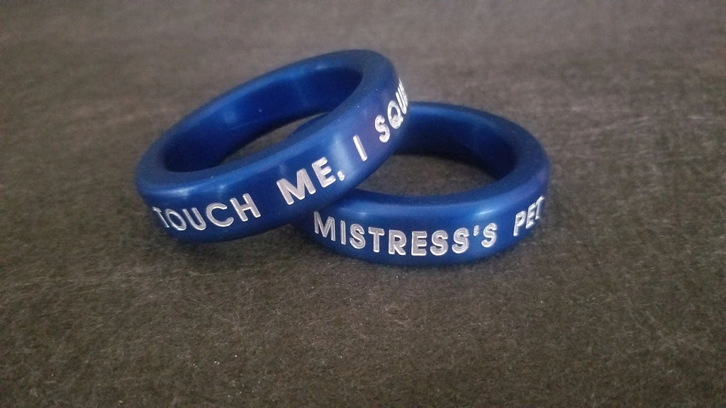 Custom Engraved Personalized Chubby Style Cockring in Anodized Aluminum