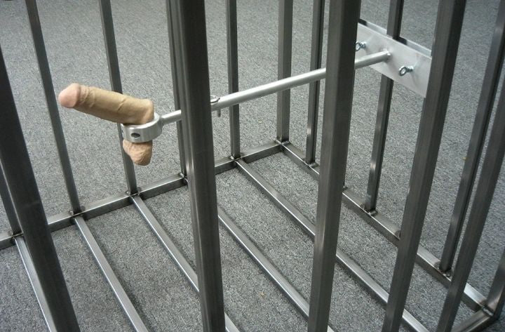 Ball Stretcher CBT Attachment for Stand Up Jail Cell Cage & Puppy Cage