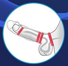 Round Black Cockring & Glans Ring in Rubber (Multi Use, Great for Sizing)