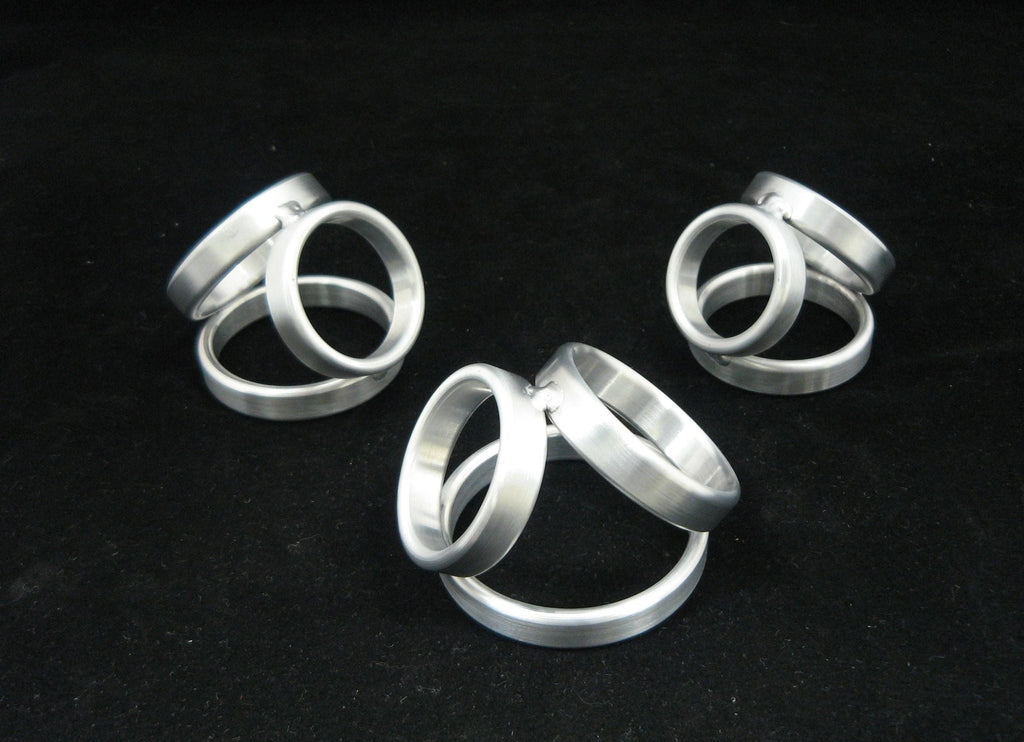 Custom Sized Super Tri Rings Cock Cage in Aluminum