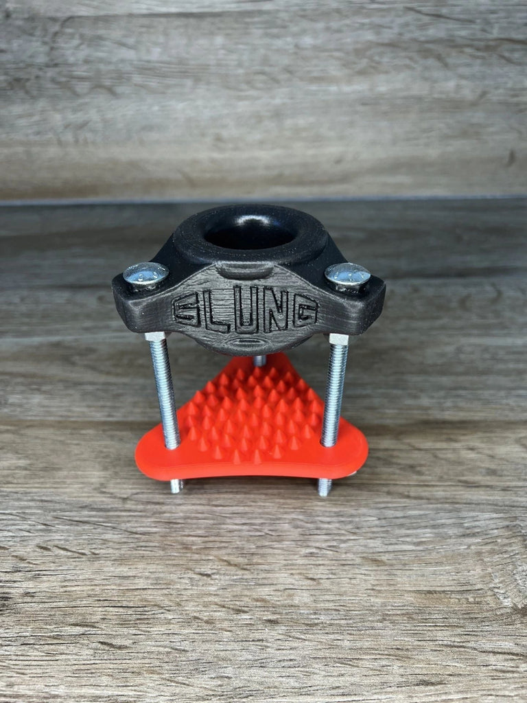 Oxballs Slung Silicone Ball Crusher with Reversable Spiked Crusher Plate Nut Smasher CBT Balls Crushing Chastity