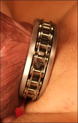 Biker Chain Style Cockring in Aluminum