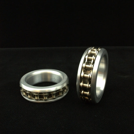Biker Chain Style Cockring in Aluminum