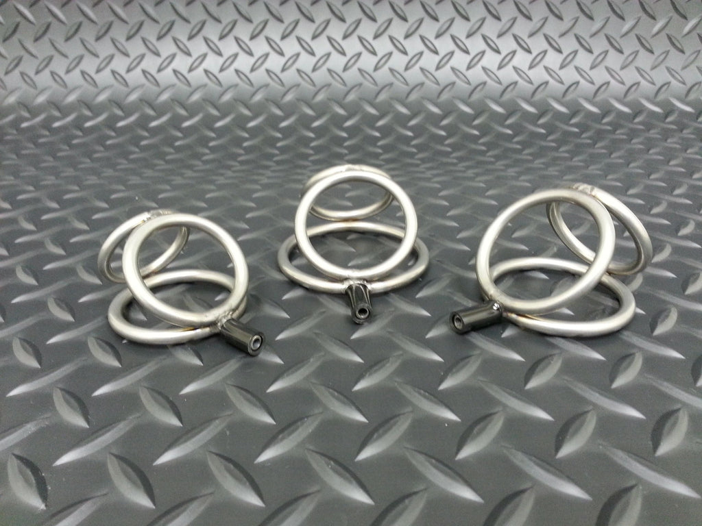 Electro Triple Rings Cock Cage Cockring in Stainless Steel