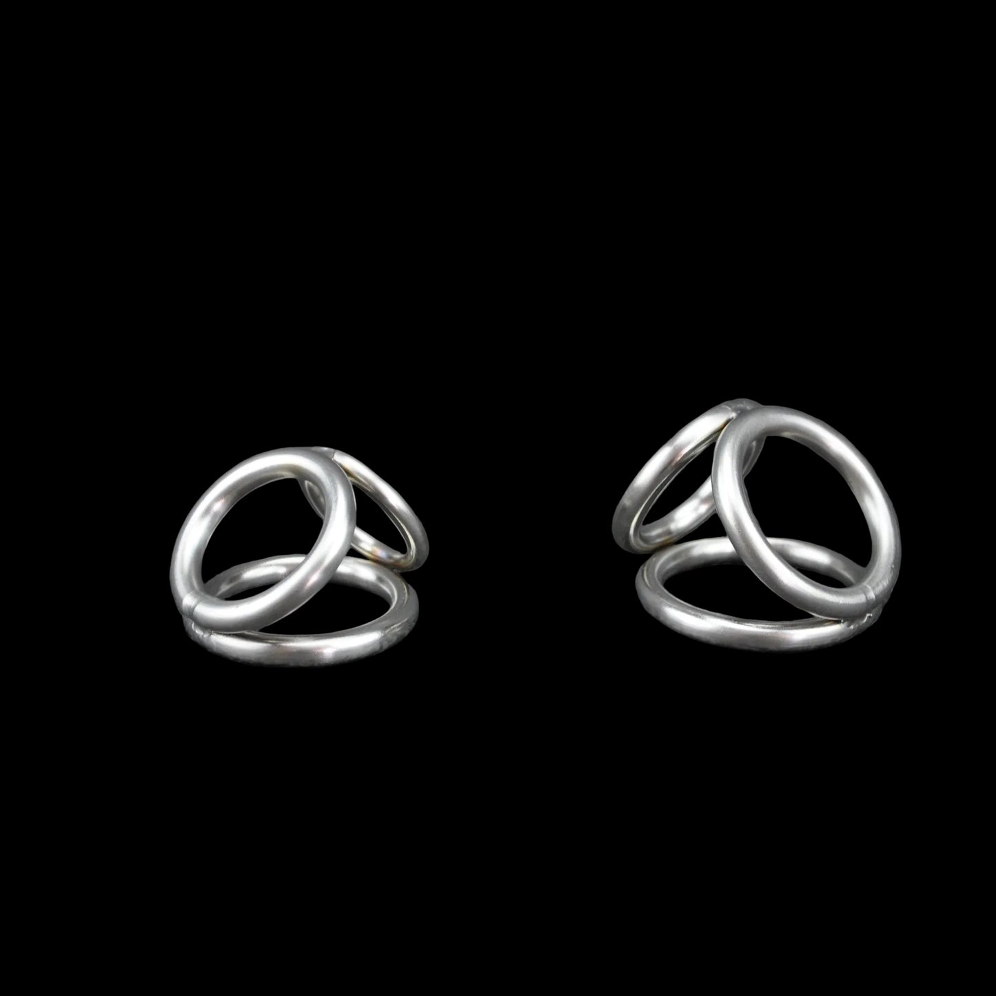 Custom Sized Heavy Duty Triple Rings Cock Cage in Stainless Steel SS