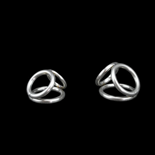 Custom Sized Heavy Duty Triple Rings Cock Cage in Stainless Steel SS