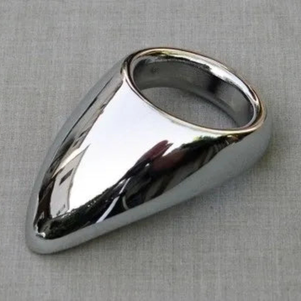 Teardrop Style Cockring in Chrome