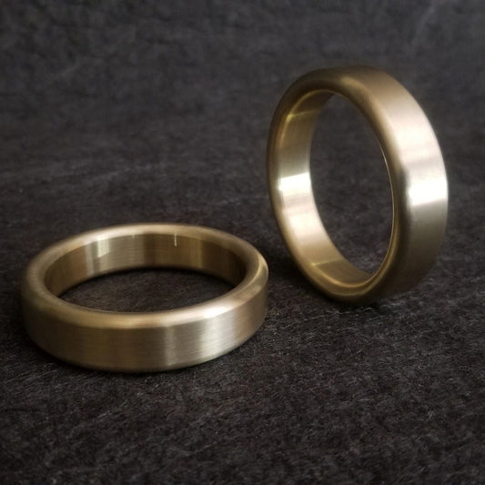 Narrow & Wide Glans Ring in Brass
