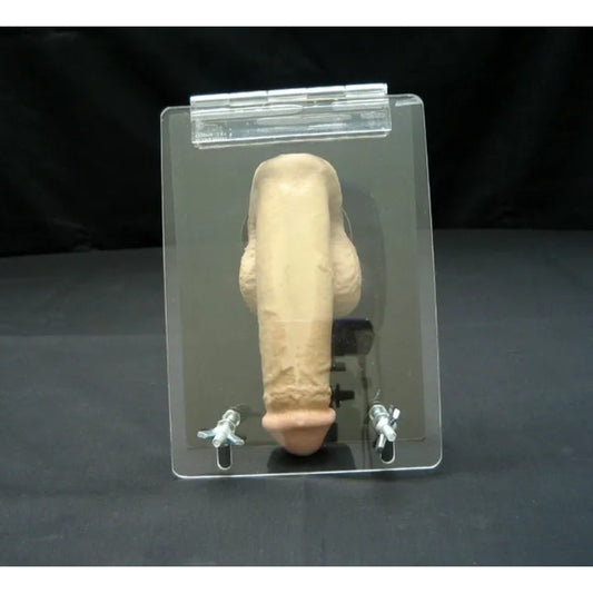 Acrylic Sandwich Style Cock & Ball Crusher CBT  / Optional Spike Plate