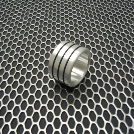 Triple Accent Band Style Glans Ring in Stainless Steel SS