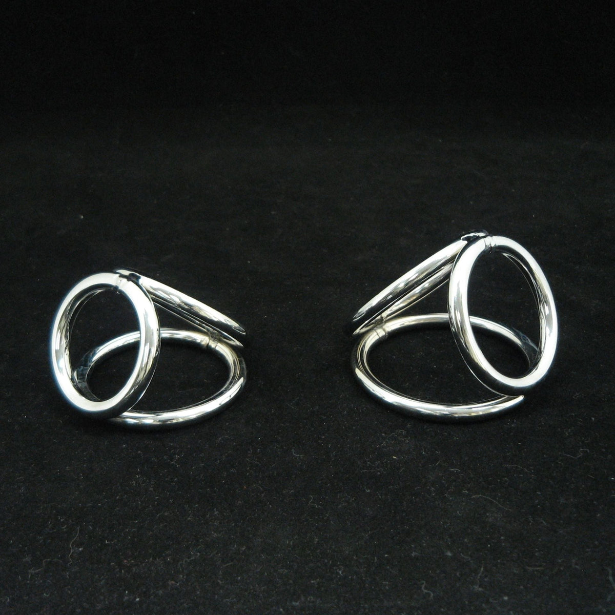Triple Rings Cage Cockring in Chrome