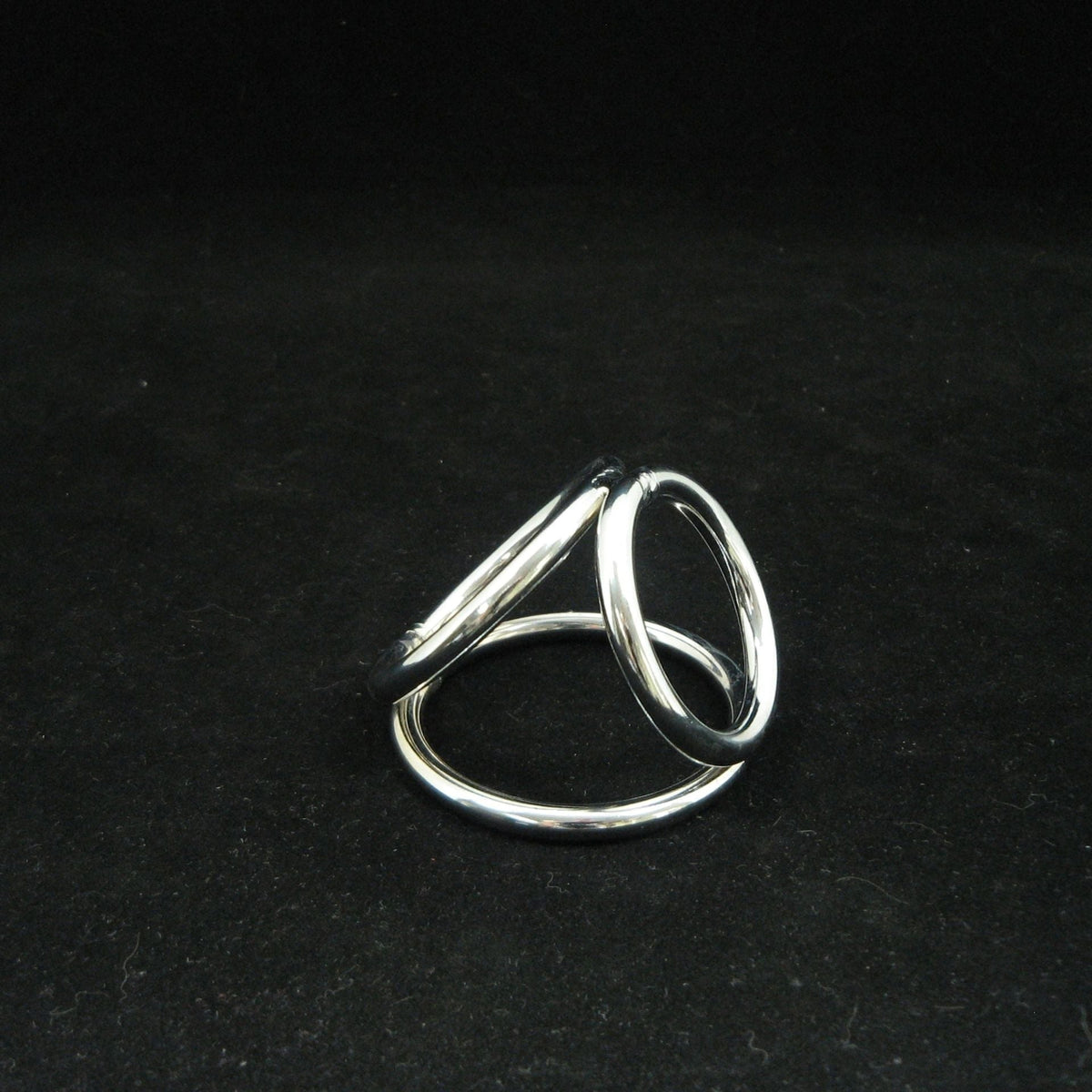 Triple Rings Cage Cockring in Chrome