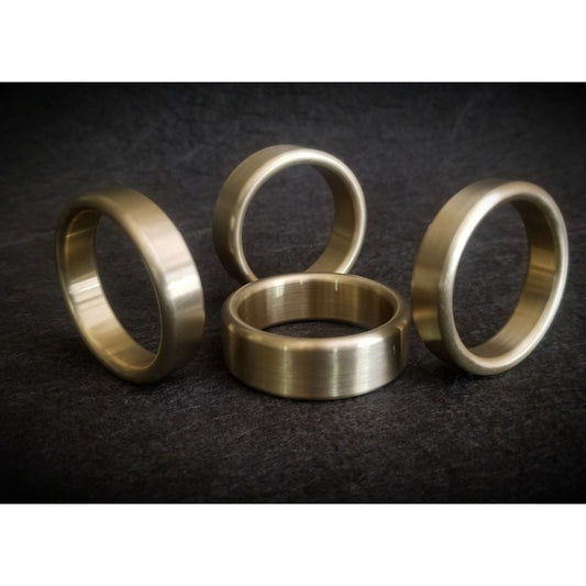 Narrow & Wide Cockring in Brass