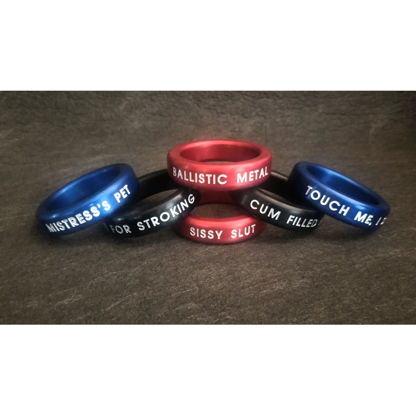 Custom Engraved Personalized Chubby Style Cockring in Anodized Aluminum