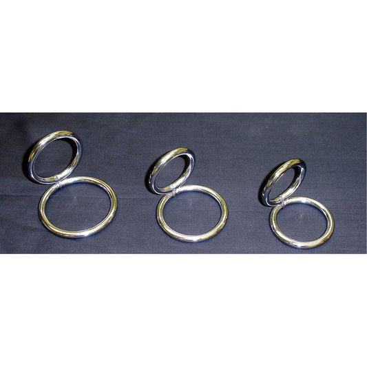 Saturn Double Rings Cockring in Chrome