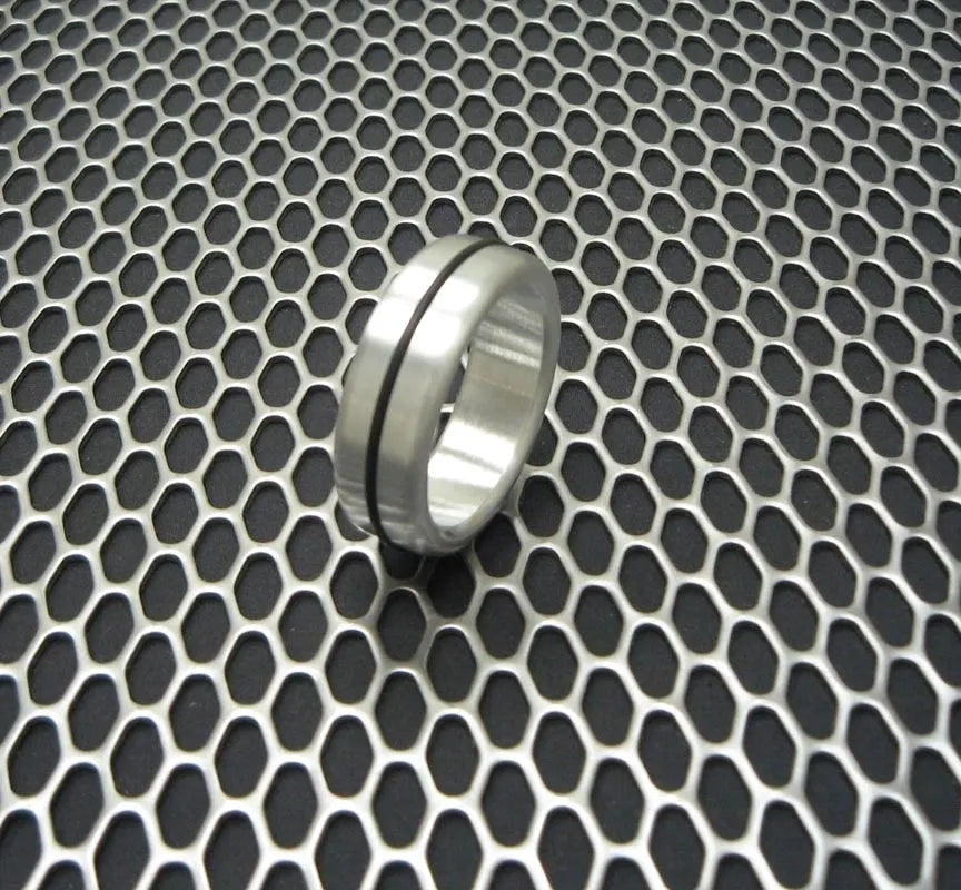 Single Accent Band Style Glans Ring in Stainless Steel