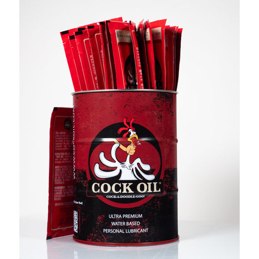 Cock Oil Water Based Lubricant Collector's Drum w/ 25 packets