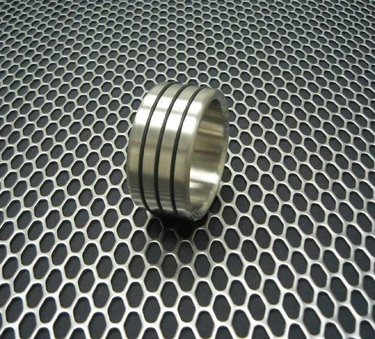 Triple Accent Style Designer Series Cockring in Stainless Steel