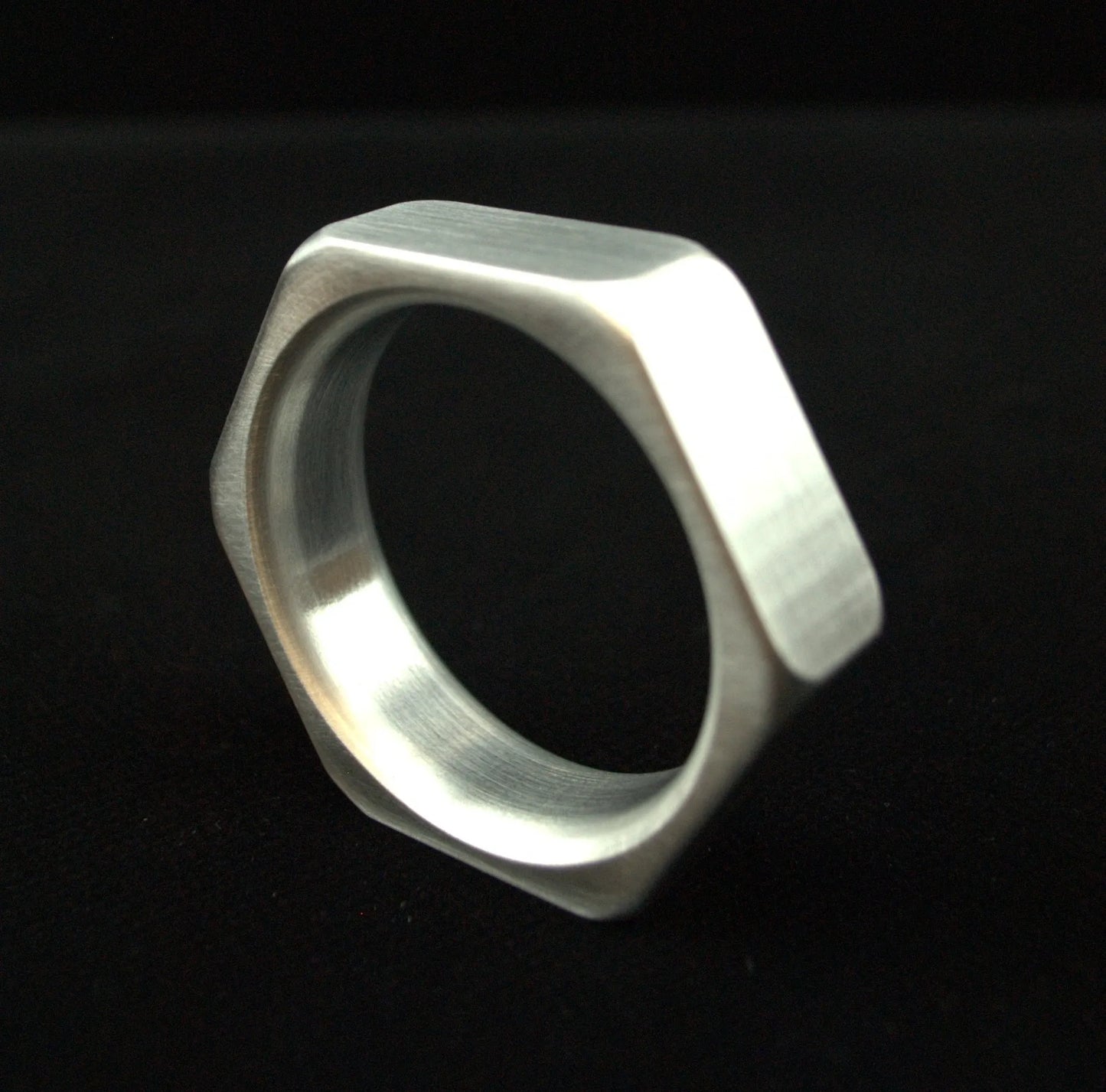 Cock Nut Hex Style Cockring in Aluminum