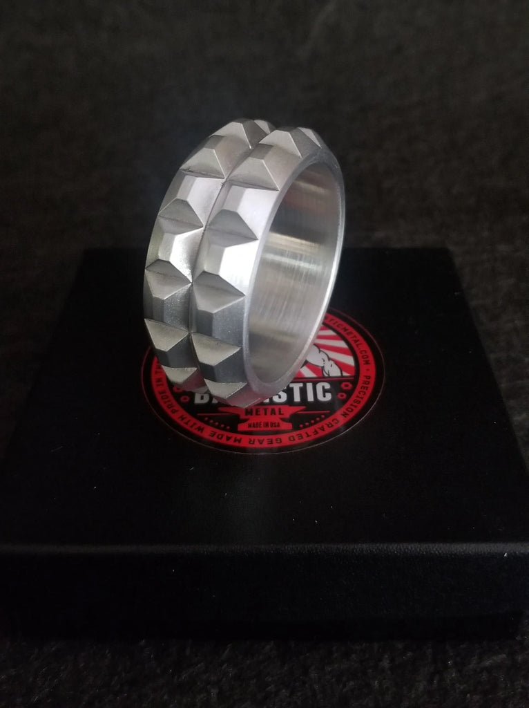 Knobby Style Cockring in Aluminum