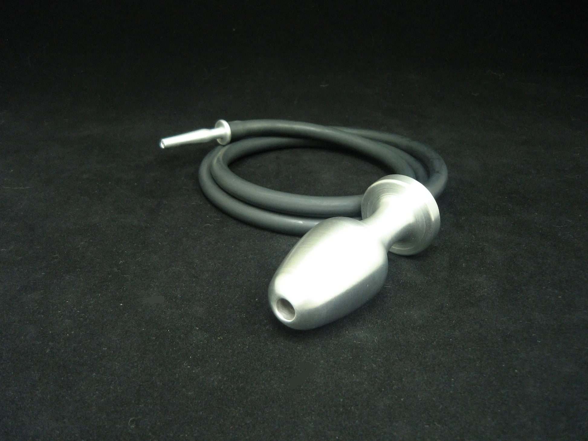 Fire Hose Penis Plug with Anal Plug  Ballistic Metal