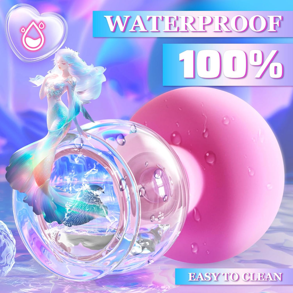 Mushroom Top Nipple Suckers with Clear Glass Body Tit  Clamps Breast Play