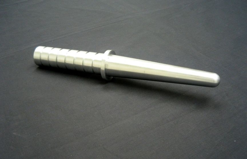 Tapered Anal Rod Dildo Stick in Aluminum