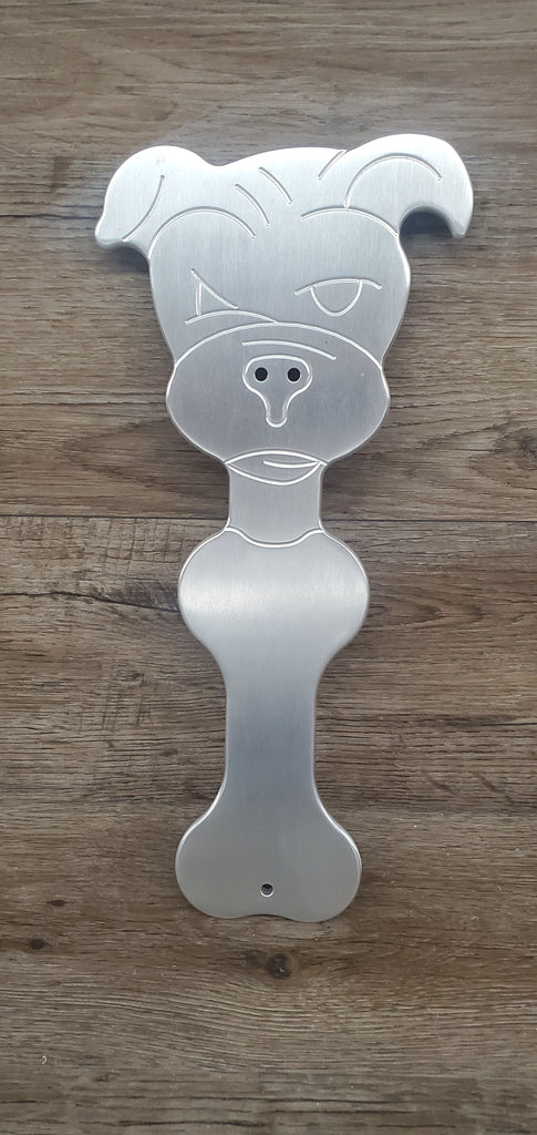 Bad Pup Spanking Paddle in Aluminum