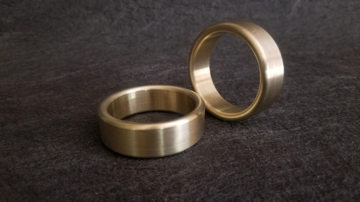 Narrow & Wide Glans Ring in Brass