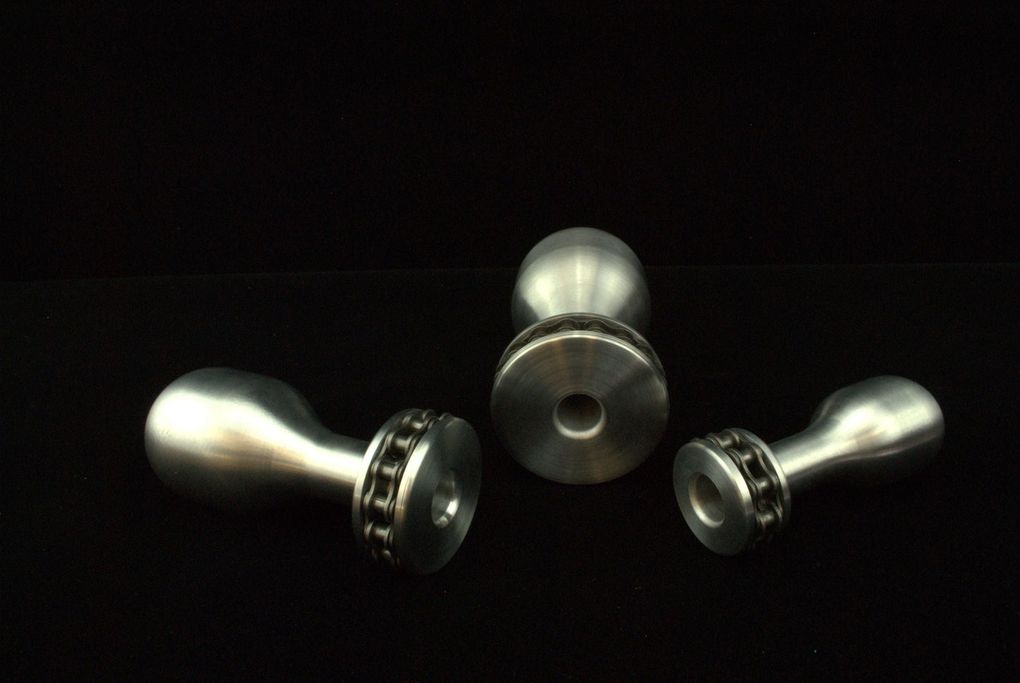 Biker Chain Style Anal Plug in Aluminum  Ballistic Metal