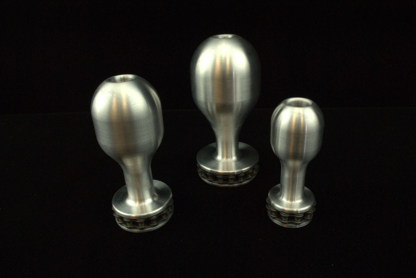 Biker Chain Style Anal Plug in Aluminum Ballistic Metal Biker Chain Style Anal Plug in Aluminum Ballistic Metal