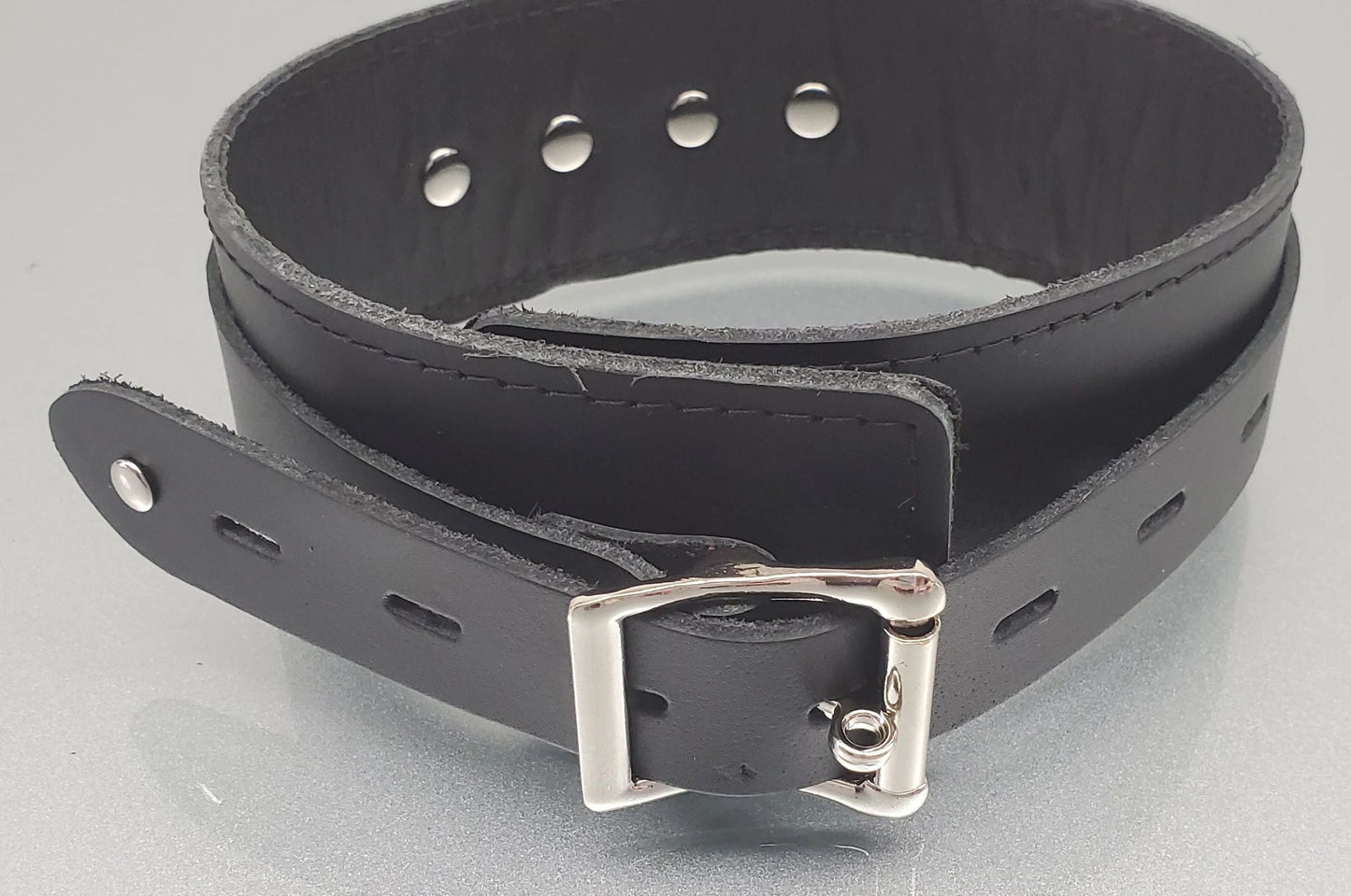 Leather D-Ring Collar Restraint (2" Wide)