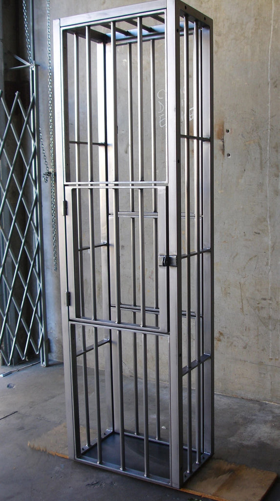 Powder Coated Jail Cell Upright Steel Bondage Slave Cage