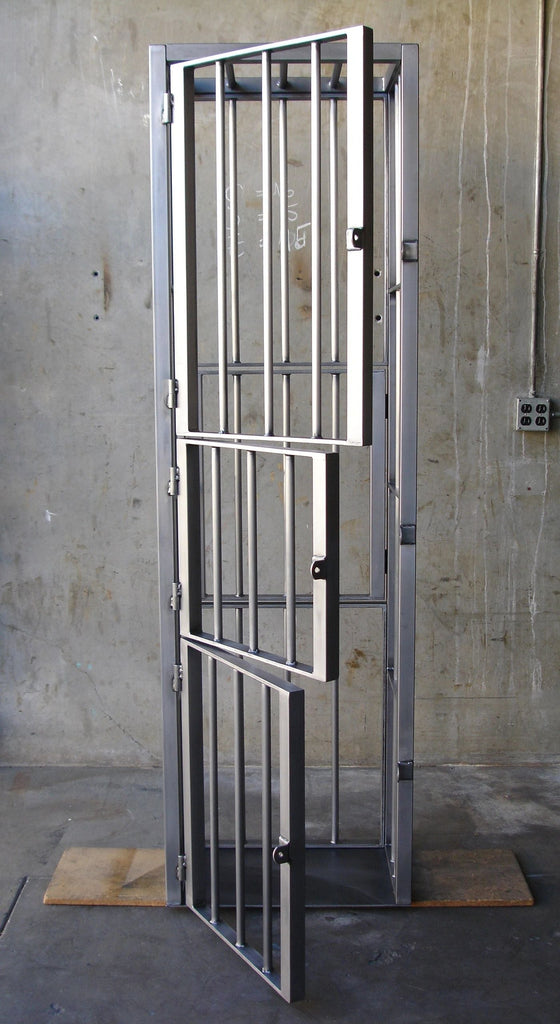 Powder Coated Jail Cell Upright Steel Bondage Slave Cage