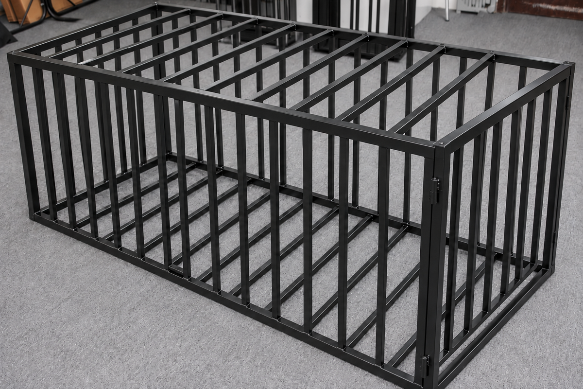 XL Puppy Slave Cage Steel Bondage Enclosure