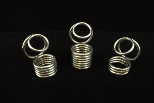King Cobra Cock Cage Cockring Ball Stretcher in Stainless Steel SS