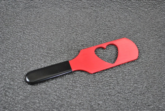 Love Hurts Heart Spanking Paddle in Aluminum