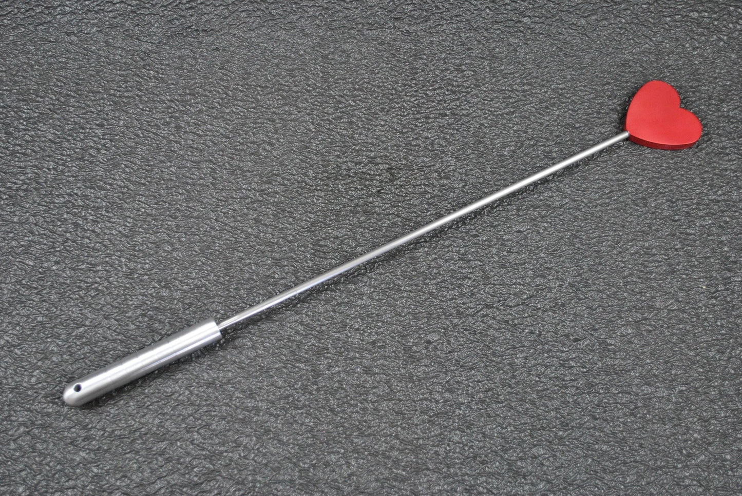 Heart Tip Riding Crop Slapper in Aluminum