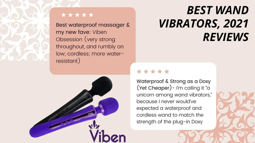 Obsession Intense Massager Wand Dildo Vibrator Variable Vibe Patterns Clit Massage Viben - Black or Violet