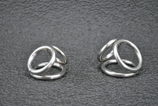 Custom Sized Heavy Duty Triple Rings Cock Cage in Stainless Steel SS