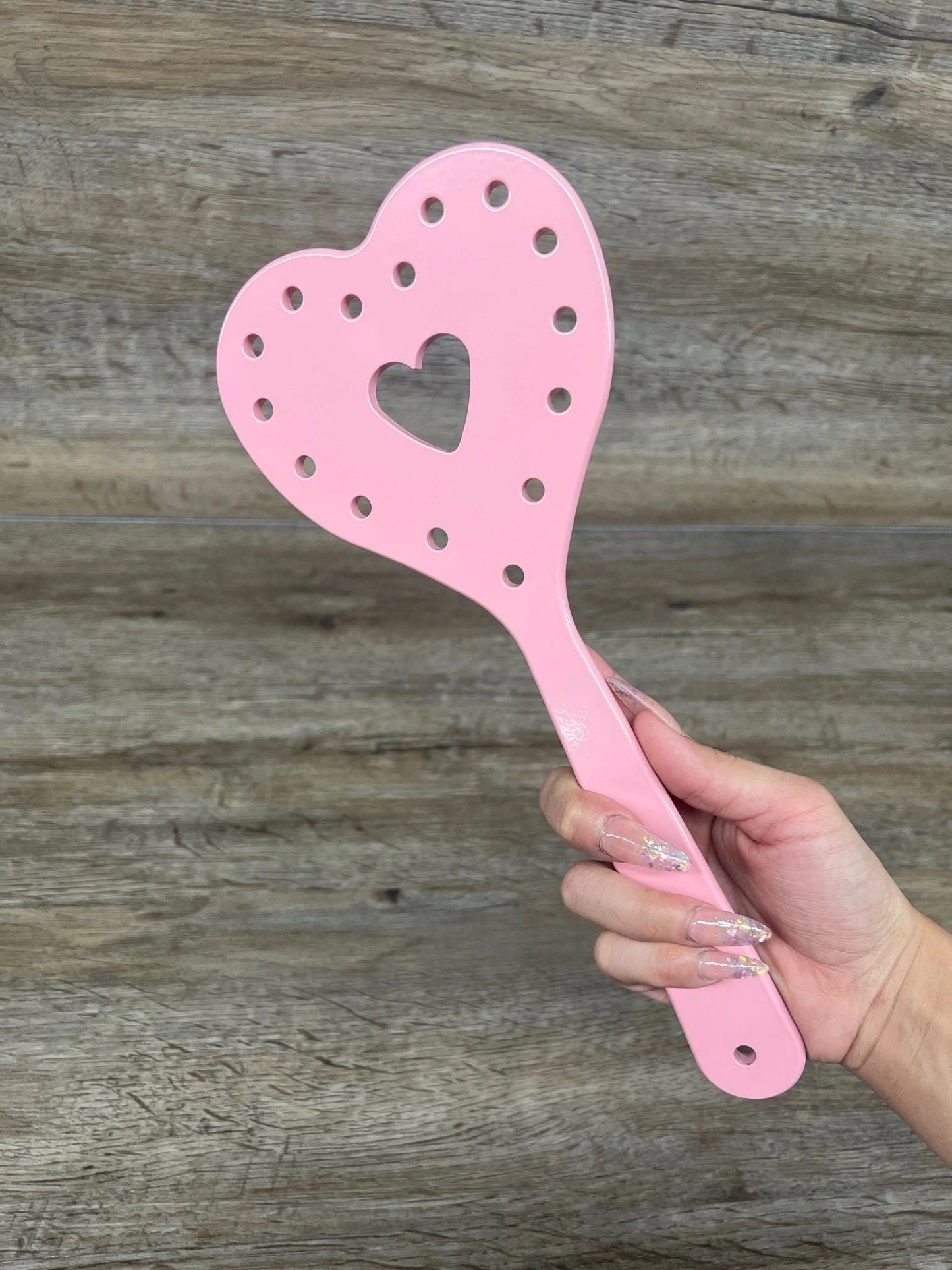 Harley's Heart Spanking Paddle in Aluminum