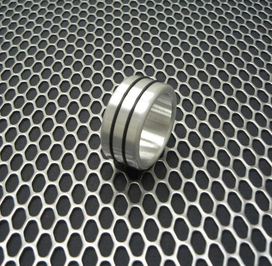 Double Accent Band Style Glans Ring in Stainless Steel SS