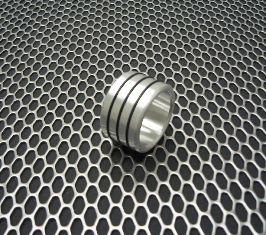 Triple Accent Band Style Glans Ring in Stainless Steel SS