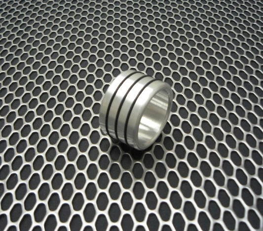 Triple Accent Band Style Glans Ring in Stainless Steel SS