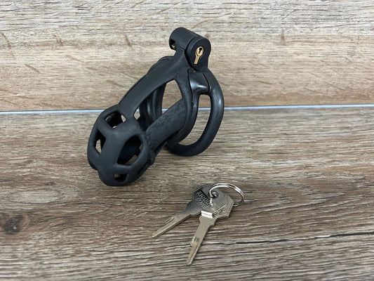 The Black Stealth Chastity Cock Cage - CBT Cuckold CBT Cock Ball BDSM Chastity Cage Belt 3D Printed