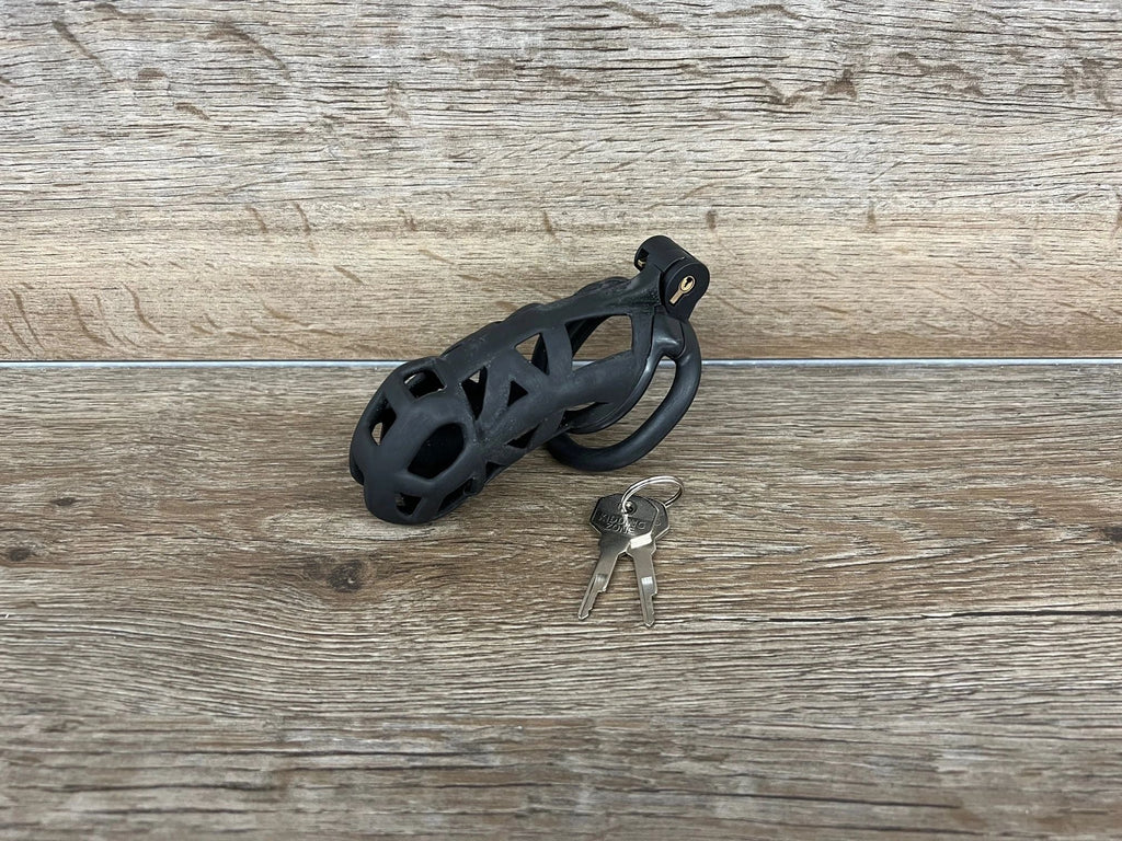 The Black Cobra Chastity Cock Cage - CBT Cuckold CBT Cock Ball BDSM Chastity Cage Belt 3D Printed