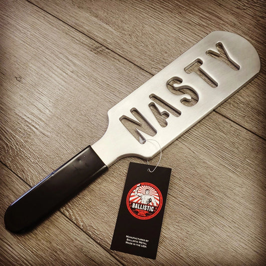 NASTY Cutout Aluminum Paddle Impact Device Spanking Slapper